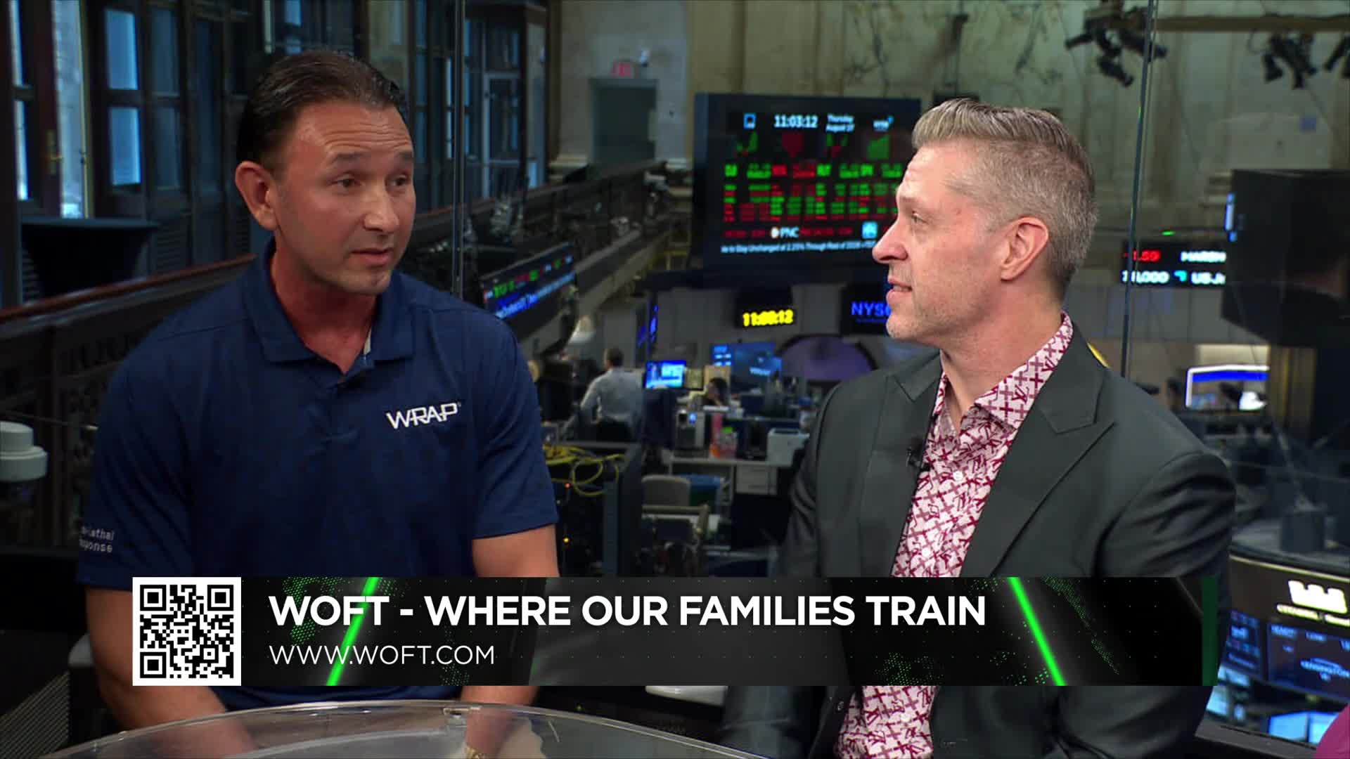 Philip Toppino and Sir David Fagan during the interview at the New York Stock Exchange